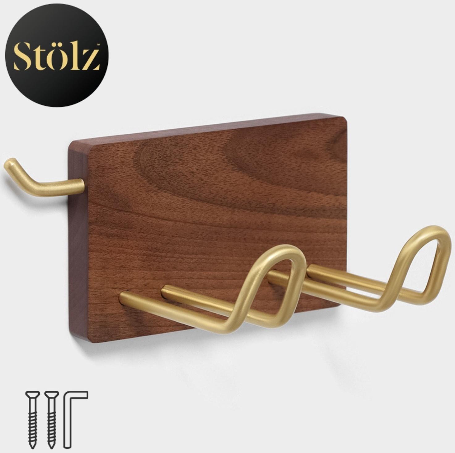 Держатель для фена Штольц Stölz Hölzern Premiere, ореховое дерево, алюминий