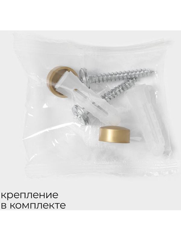 Полка настенная Штольц Stölz Hölzern Premiere 40 см, ореховое дерево, алюминий