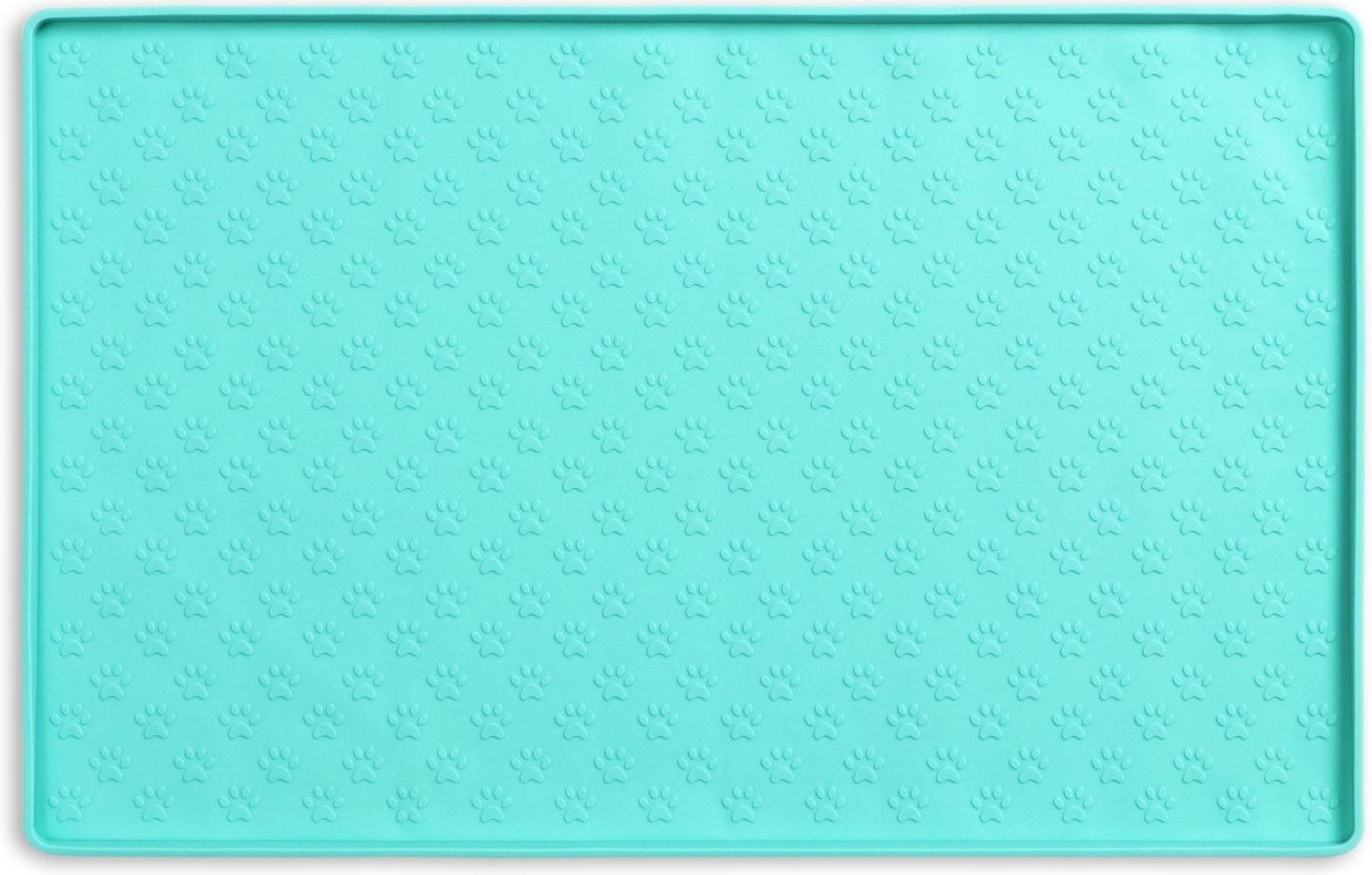 Коврик силиконовый под миску с текстурой, 48 х 30 см, мятный