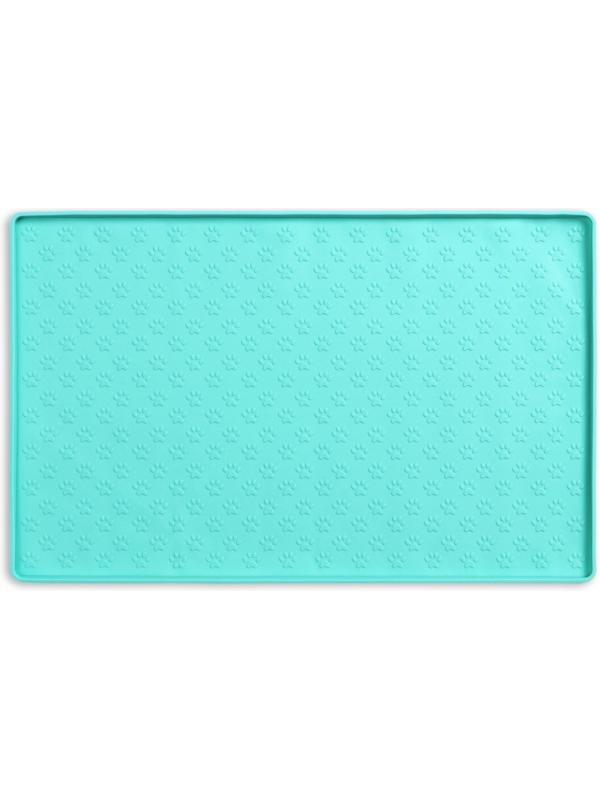 Коврик силиконовый под миску с текстурой, 48 х 30 см, мятный