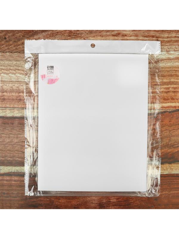 Доска-плита для пробойников и работы с кожей, 24 × 19 × 0,5 см, цвет белый