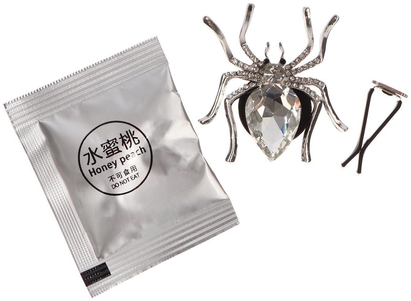 Украшение в дефлектор автомобиля, Паук, ароматизатор, 5.4×5.4 см, белый