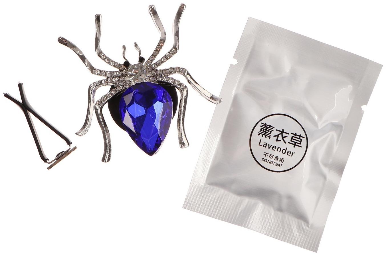 Украшение в дефлектор автомобиля, Паук, ароматизатор, 5.4×5.4 см, синий