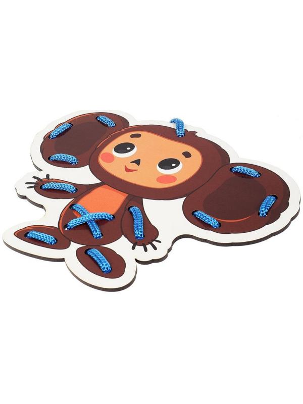 Игрушка деревянная шнуровка «Чебурашка» 16 см
