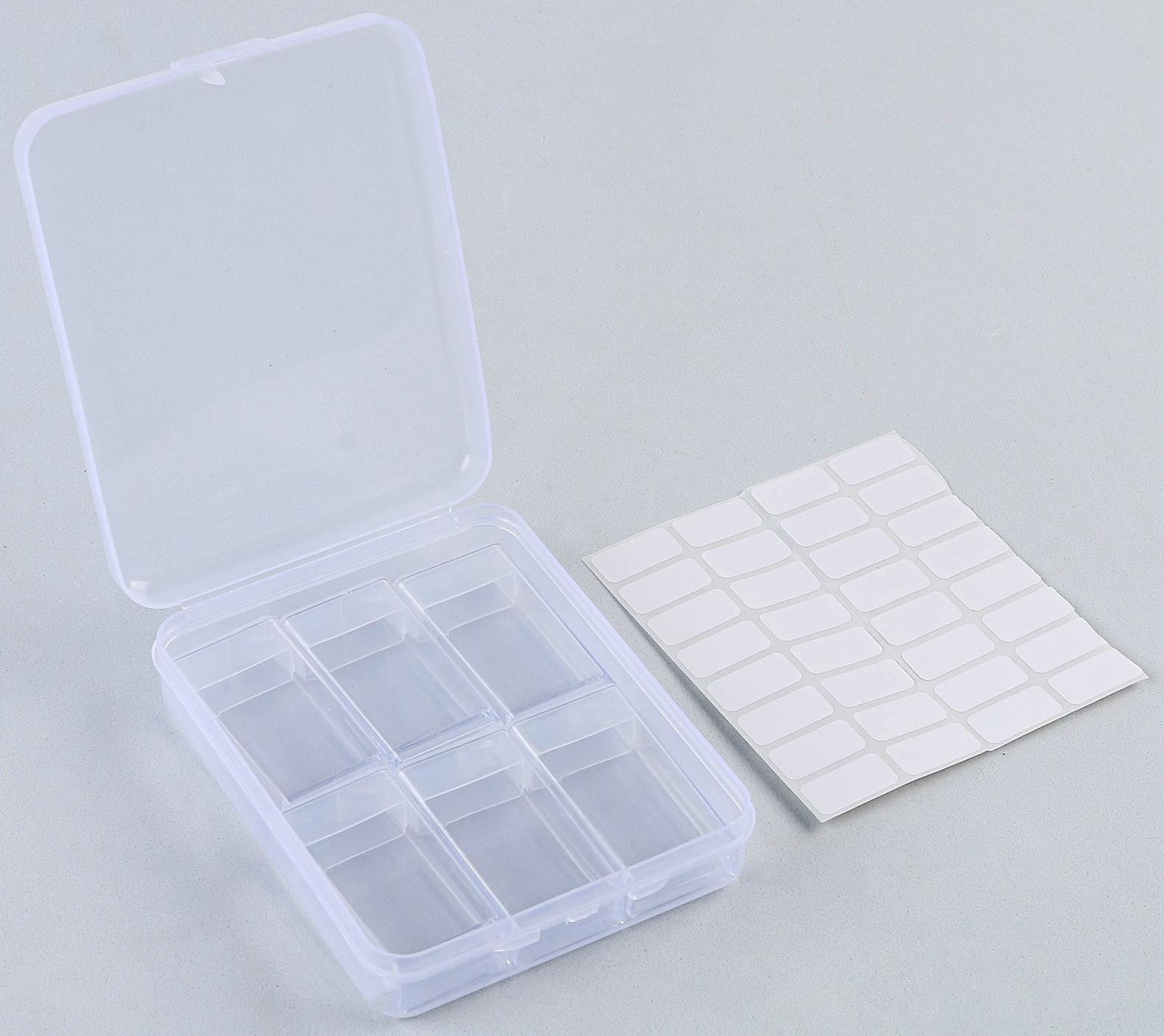 Органайзер для хранения страз алмазной мозаики, 6 секций