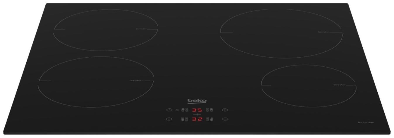 Варочная поверхность Beko HII 64400 MT, индукционная, 4 конфорки, сенсор, чёрная