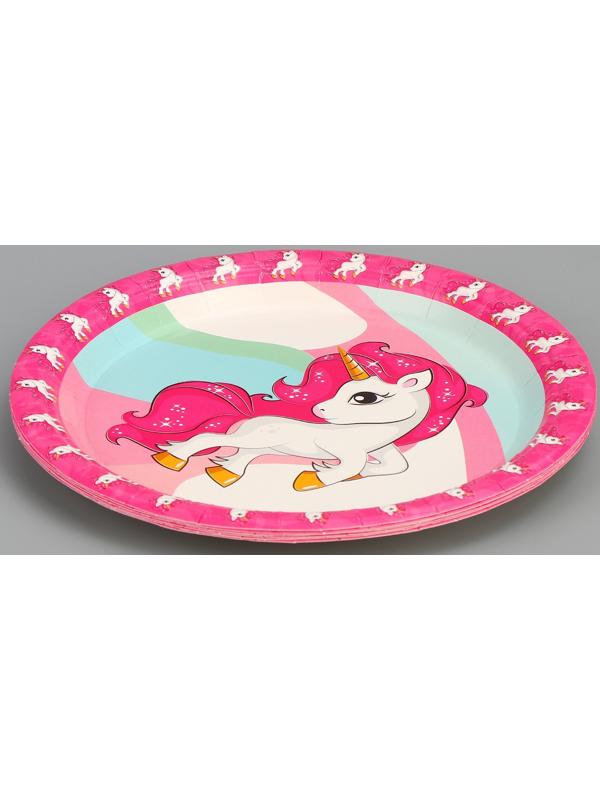 Тарелка бумажная «Единорог», 6 шт.