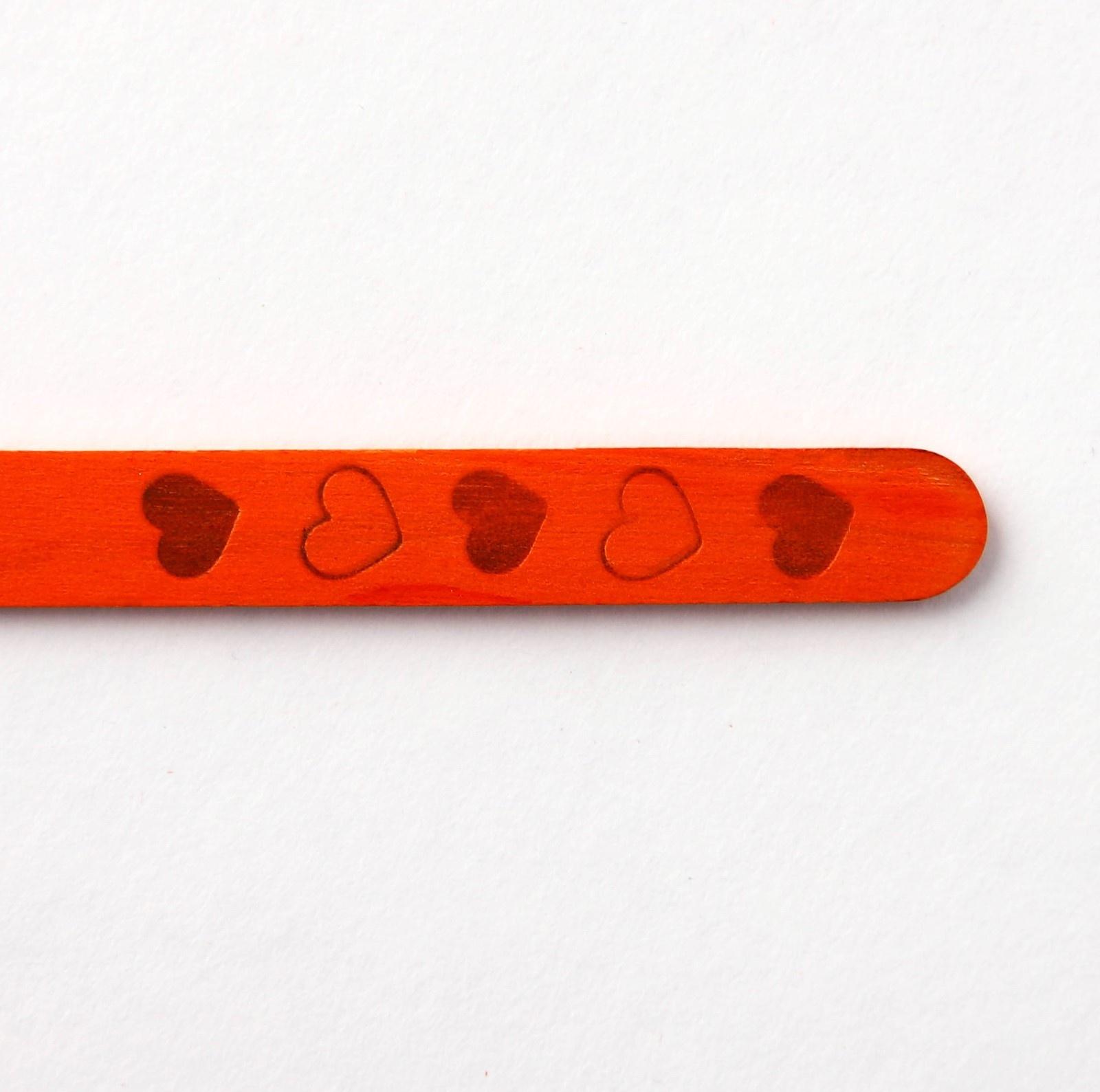 Набор палочек для мороженого «Сердечки», 50 шт, 11.4 х 1 см