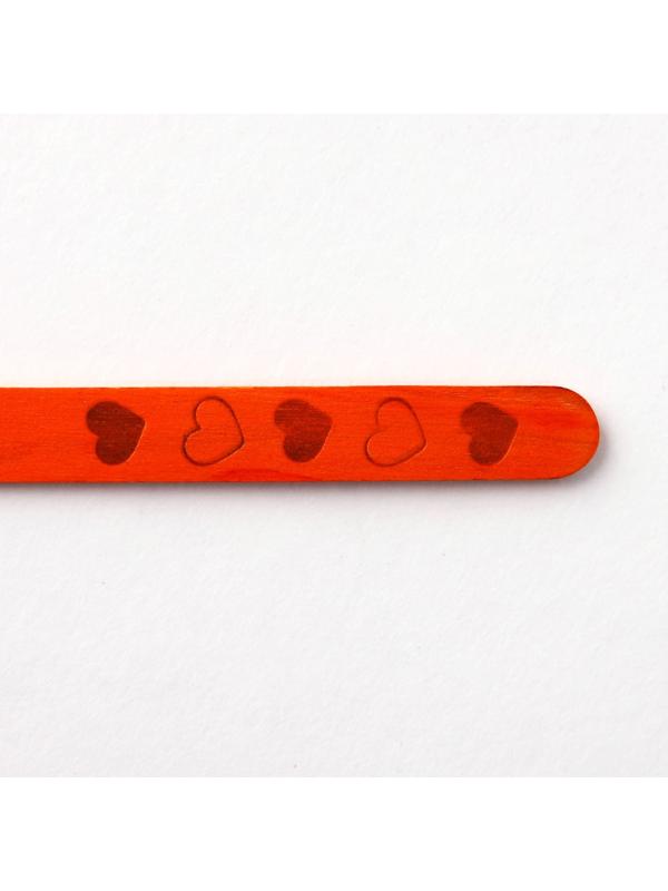 Набор палочек для мороженого «Сердечки», 50 шт, 11.4 х 1 см