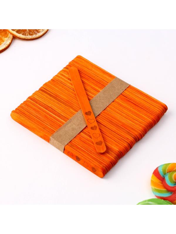 Набор палочек для мороженого «Сердечки», 50 шт, 11.4 х 1 см