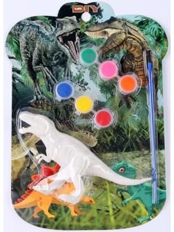 Набор для творчества «Раскрась тиранозавра», краска 6 цветов по 2,5 мл