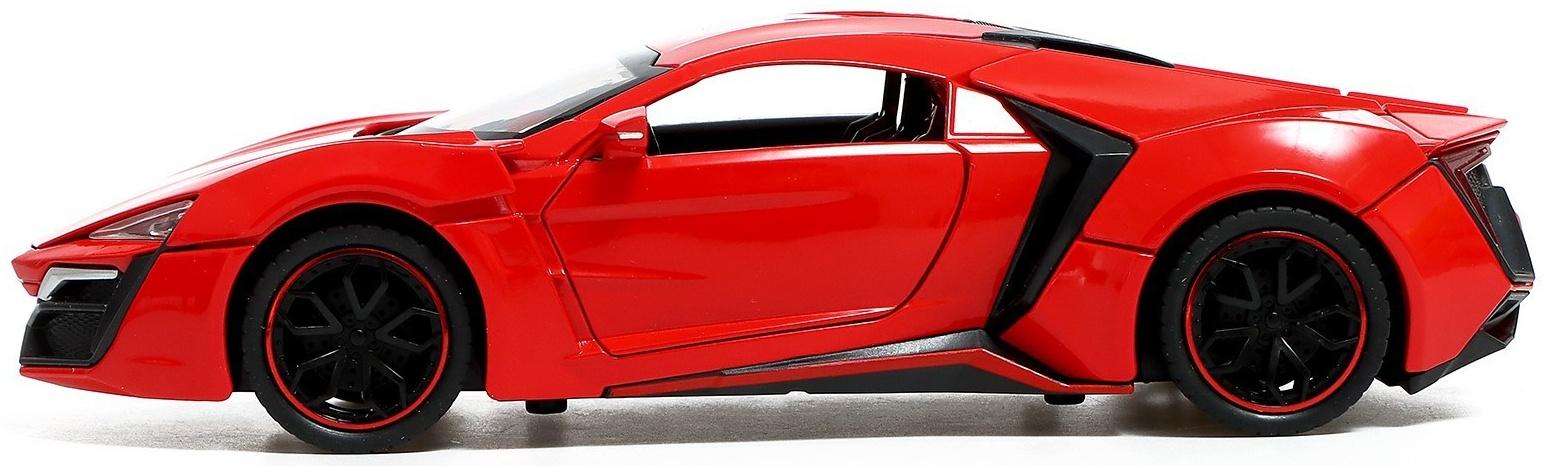 Машина металлическая «Купе», 1:24, открываются двери, капот, багажник, инерция, цвет красный