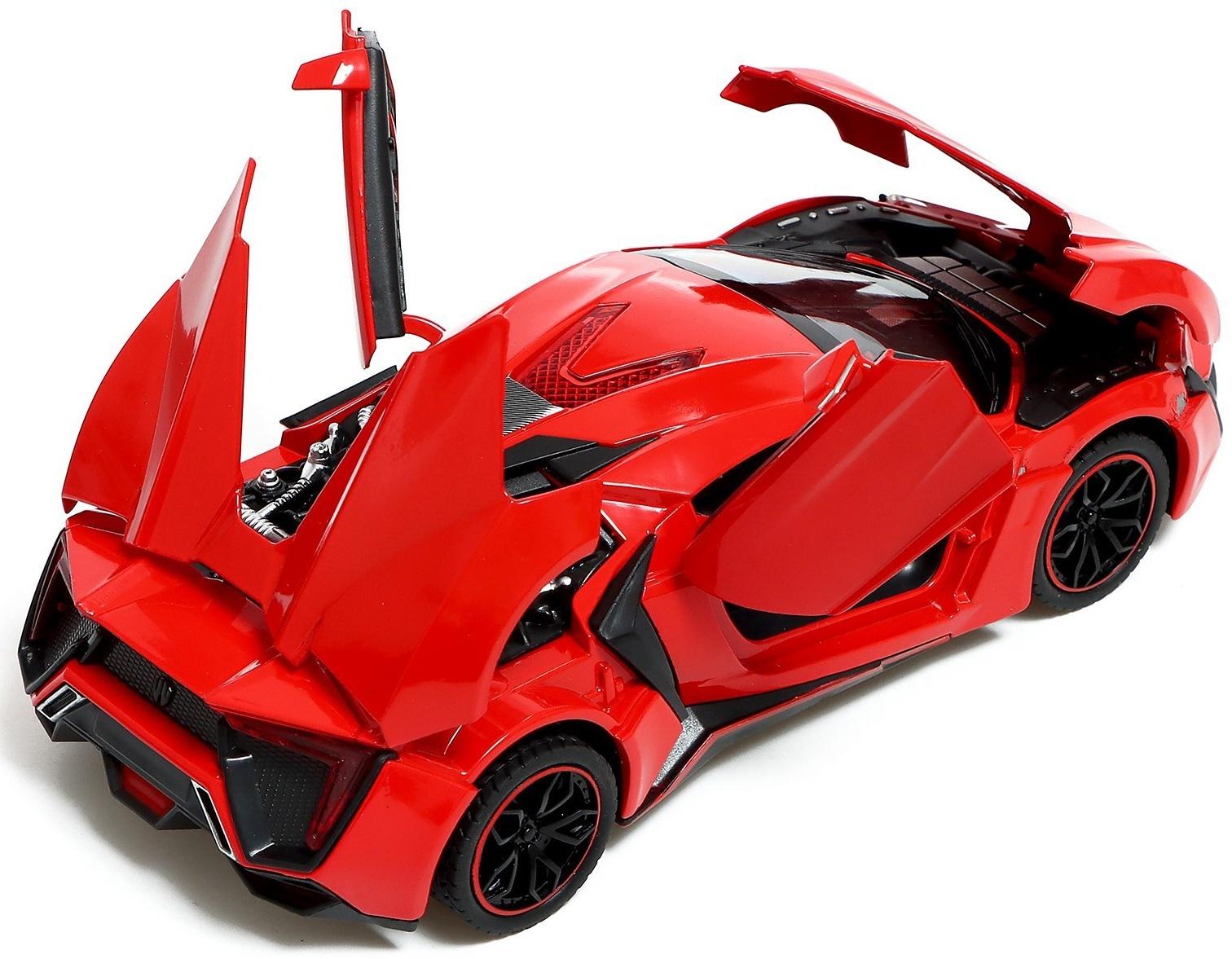 Машина металлическая «Купе», 1:24, открываются двери, капот, багажник, инерция, цвет красный