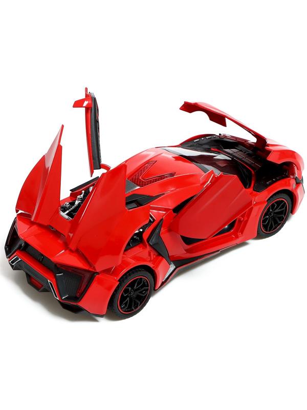 Машина металлическая «Купе», 1:24, открываются двери, капот, багажник, инерция, цвет красный