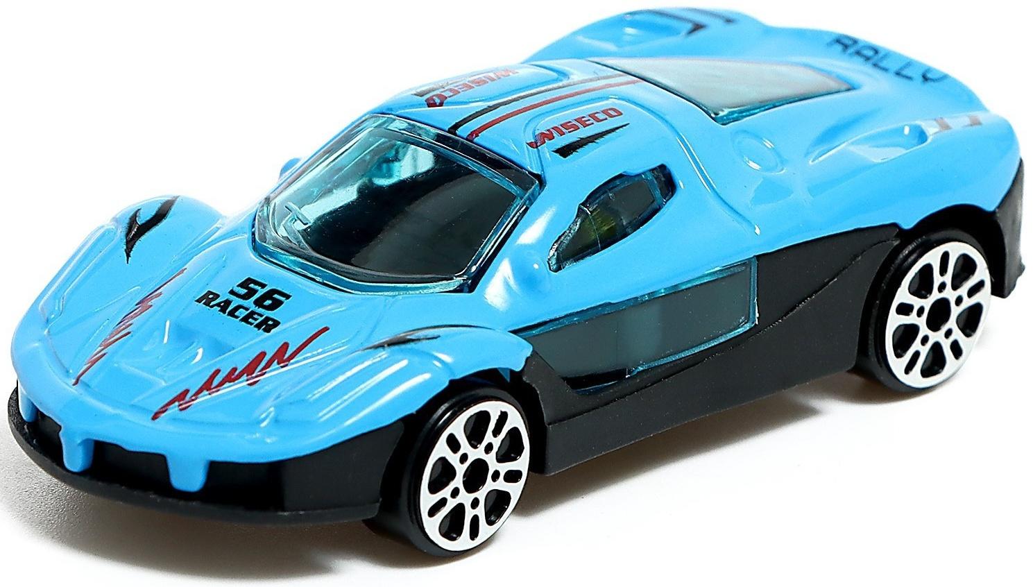 Парковка 2 в 1 Truck, 6 машинок, трансформируется в автотрек, звук, цвет синий