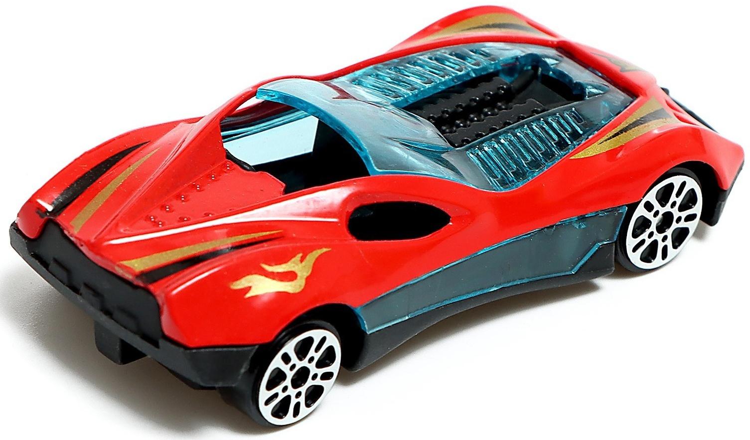 Парковка 2 в 1 Truck, 6 машинок, трансформируется в автотрек, звук, цвет синий