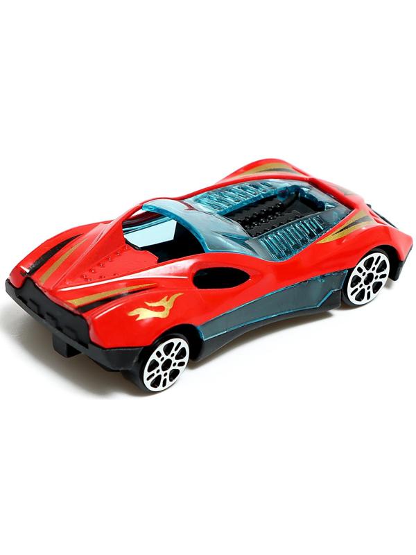 Парковка 2 в 1 Truck, 6 машинок, трансформируется в автотрек, звук, цвет синий