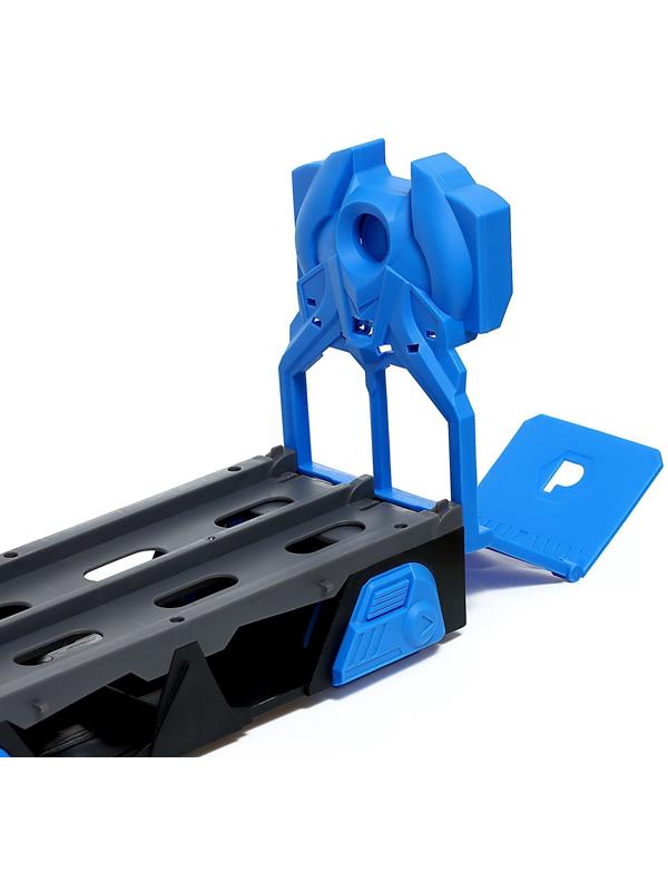 Парковка 2 в 1 Truck, 6 машинок, трансформируется в автотрек, звук, цвет синий