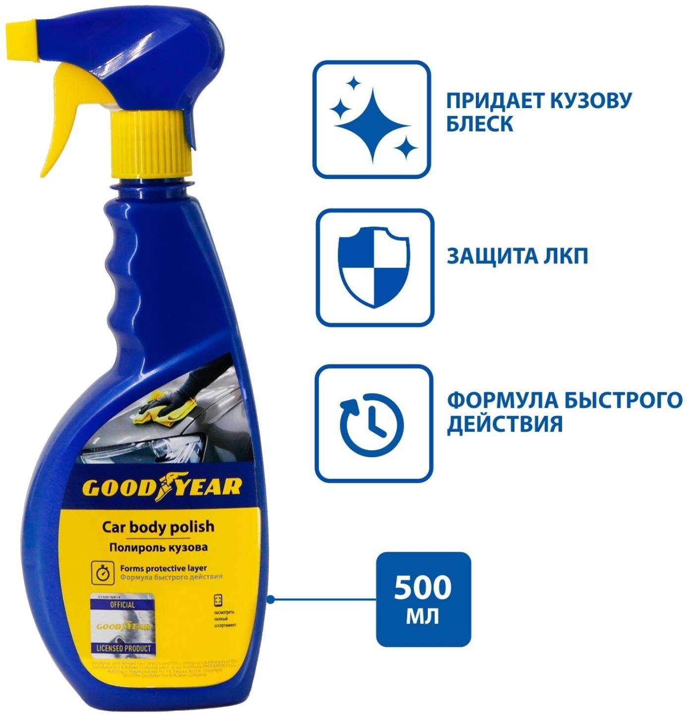 Полироль кузова GOODYEAR Car body polish, триггер, 500 мл