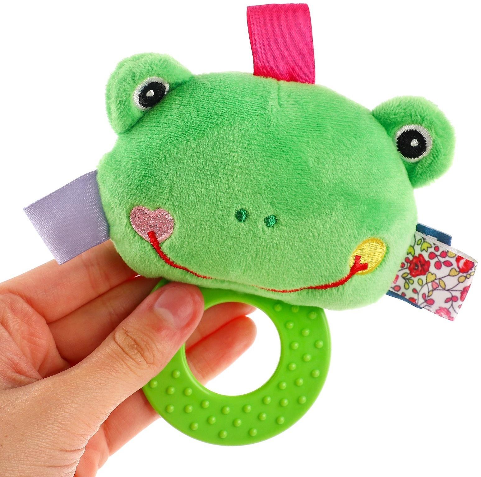 Погремушка мягкая с прорезывателем, виды МИКС, Крошка Я