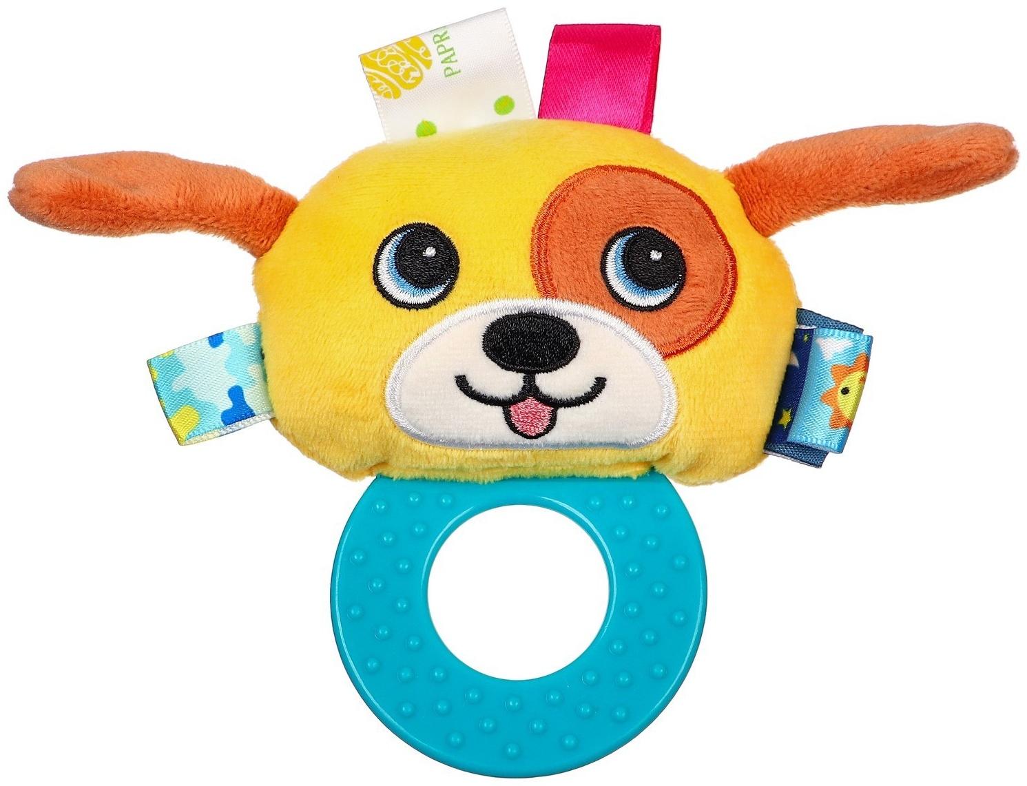 Погремушка мягкая с прорезывателем, виды МИКС, Крошка Я