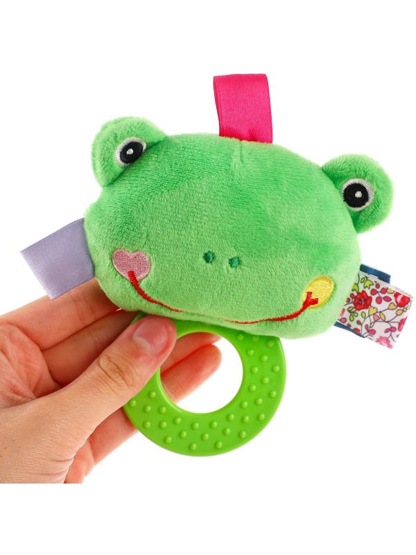 Погремушка мягкая с прорезывателем, виды МИКС, Крошка Я