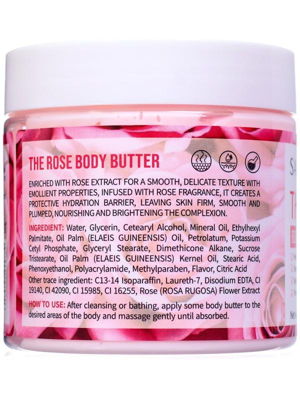 Крем для тела SADOER, 200 г с экстрактом розы