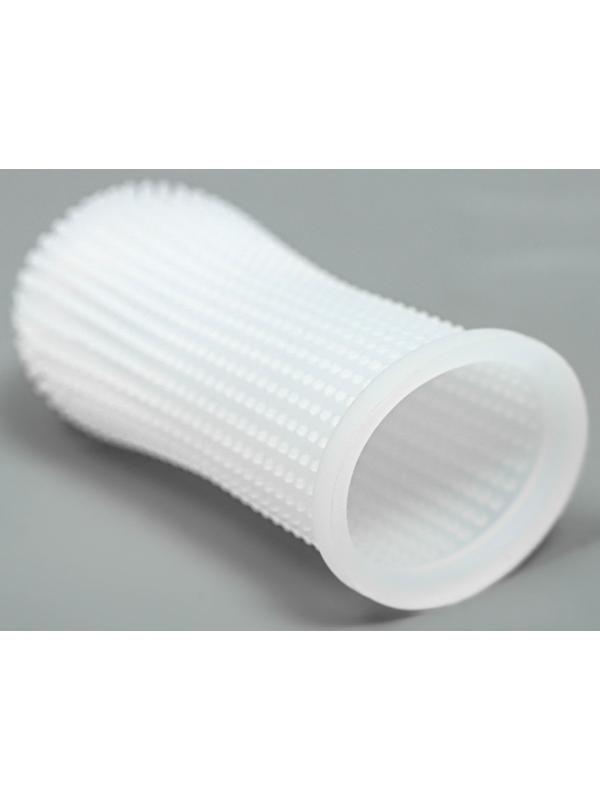 Щётка для чистки зубов животных, 5,5 х 2,5 см, белая, контейнер 7 х 4 см