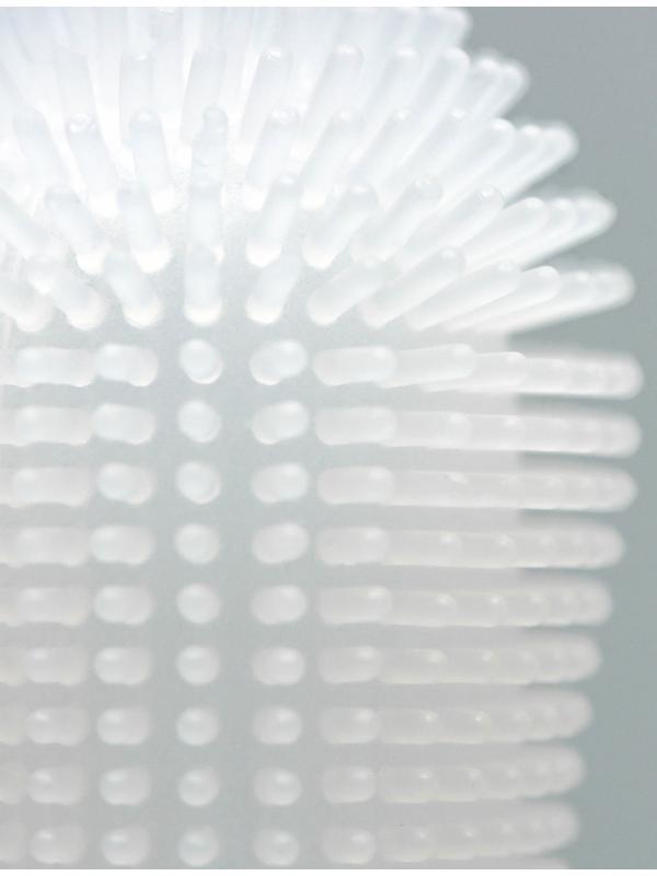 Щётка для чистки зубов животных, 5,5 х 2,5 см, белая, контейнер 7 х 4 см