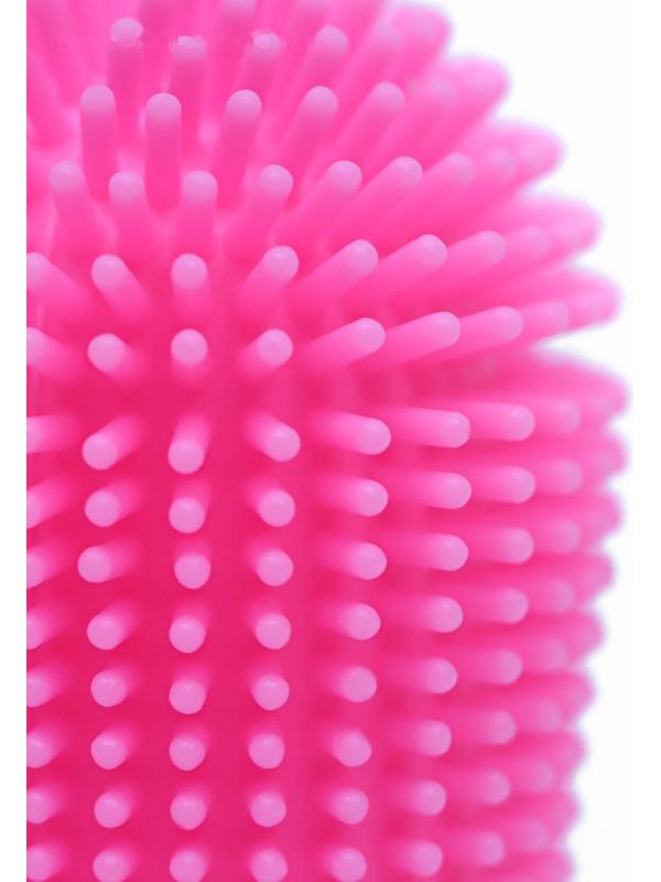 Щётка для чистки зубов животных, 5,5 х 2,5 см, розовая, контейнер 7 х 4 см