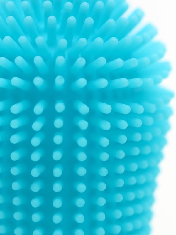 Щётка для чистки зубов животных, 5,5 х 2,5 см, голубая, контейнер 7 х 4 см