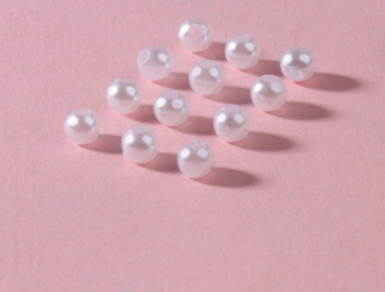 Жемчуг пришивной, d = 4 мм, 250 гр., цвет белый