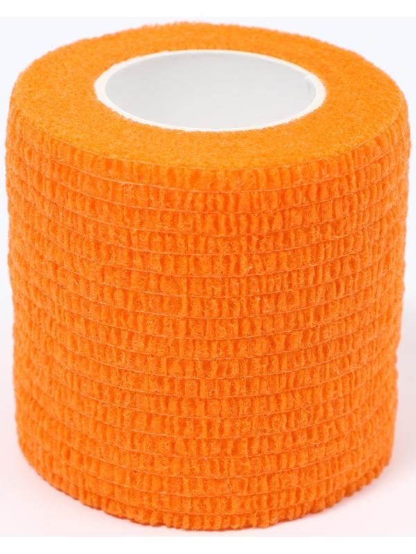 Бинт самофиксирующийся разрывной «Groomroom»‎, 5 см х 4,5 м, оранжевый