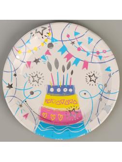 Тарелки бумажные, 6 шт.