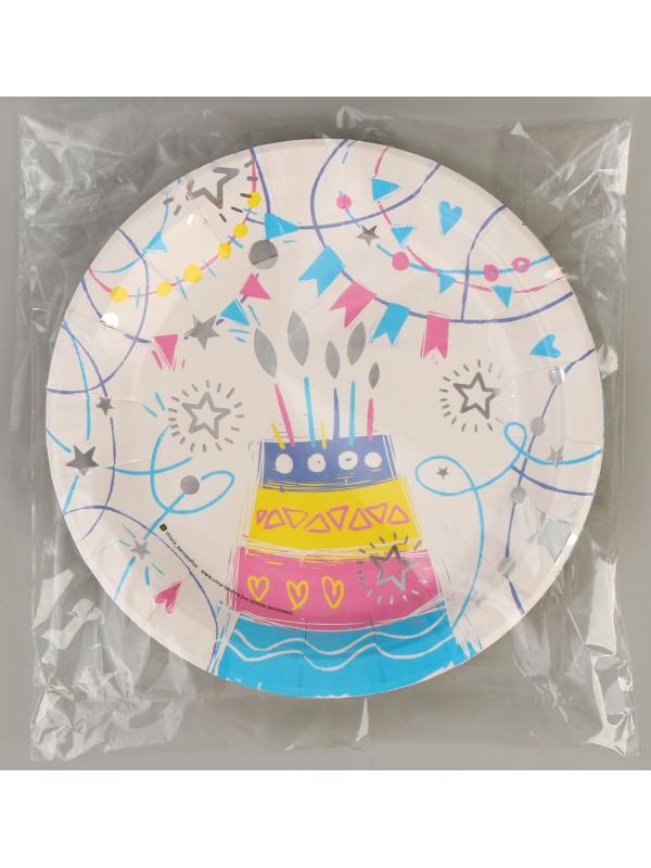 Тарелки бумажные, 6 шт.