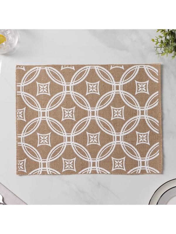 Набор салфеток Доляна «Капия», 4 шт, 40×30 см, цвет бежевый