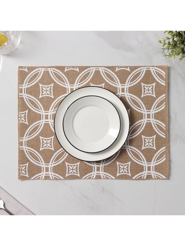 Набор салфеток Доляна «Капия», 4 шт, 40×30 см, цвет бежевый