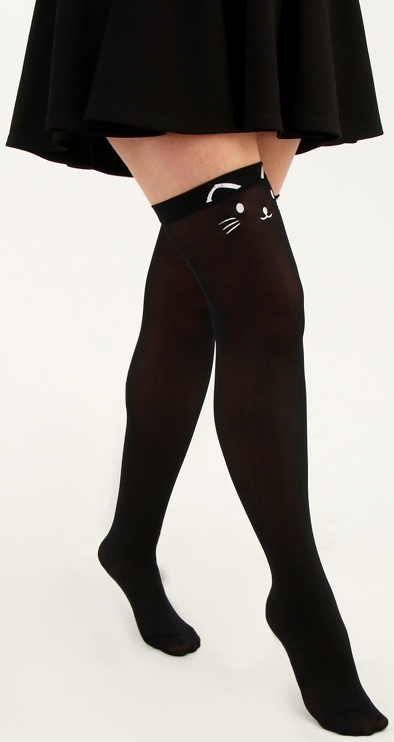 Карнавальный чулки «Кошечка», цвет чёрный, р. М