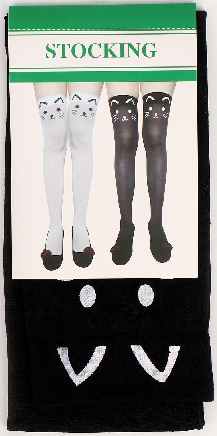 Карнавальный чулки «Кошечка», цвет чёрный, р. М