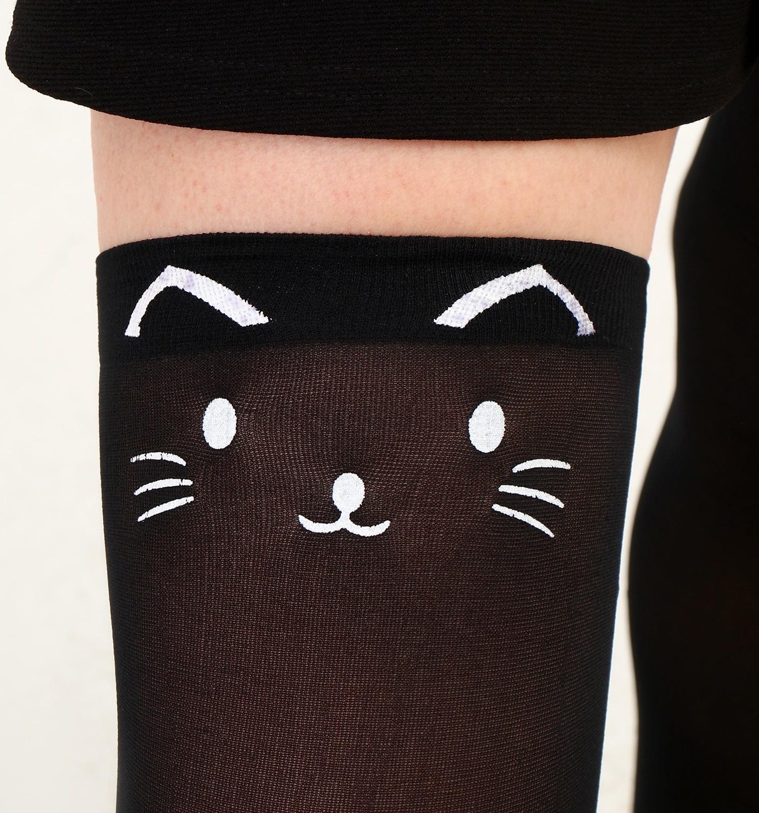 Карнавальный чулки «Кошечка», цвет чёрный, р. М