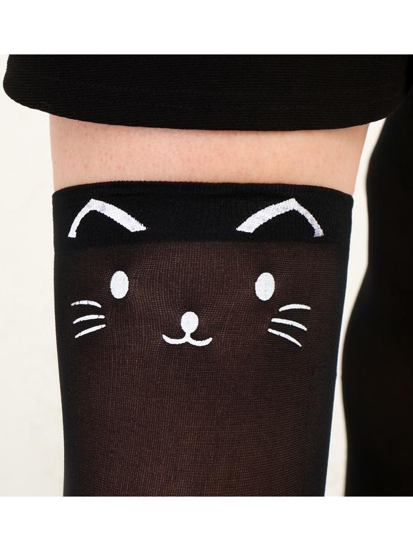 Карнавальный чулки «Кошечка», цвет чёрный, р. М