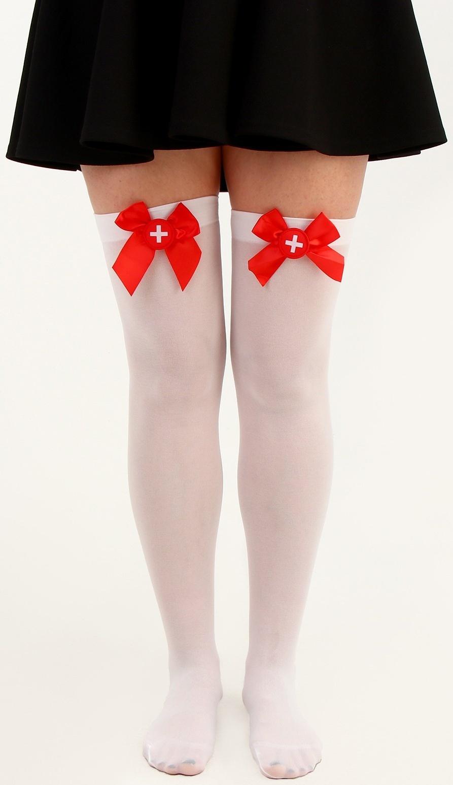 Карнавальные чулки «Медсестра», размер М