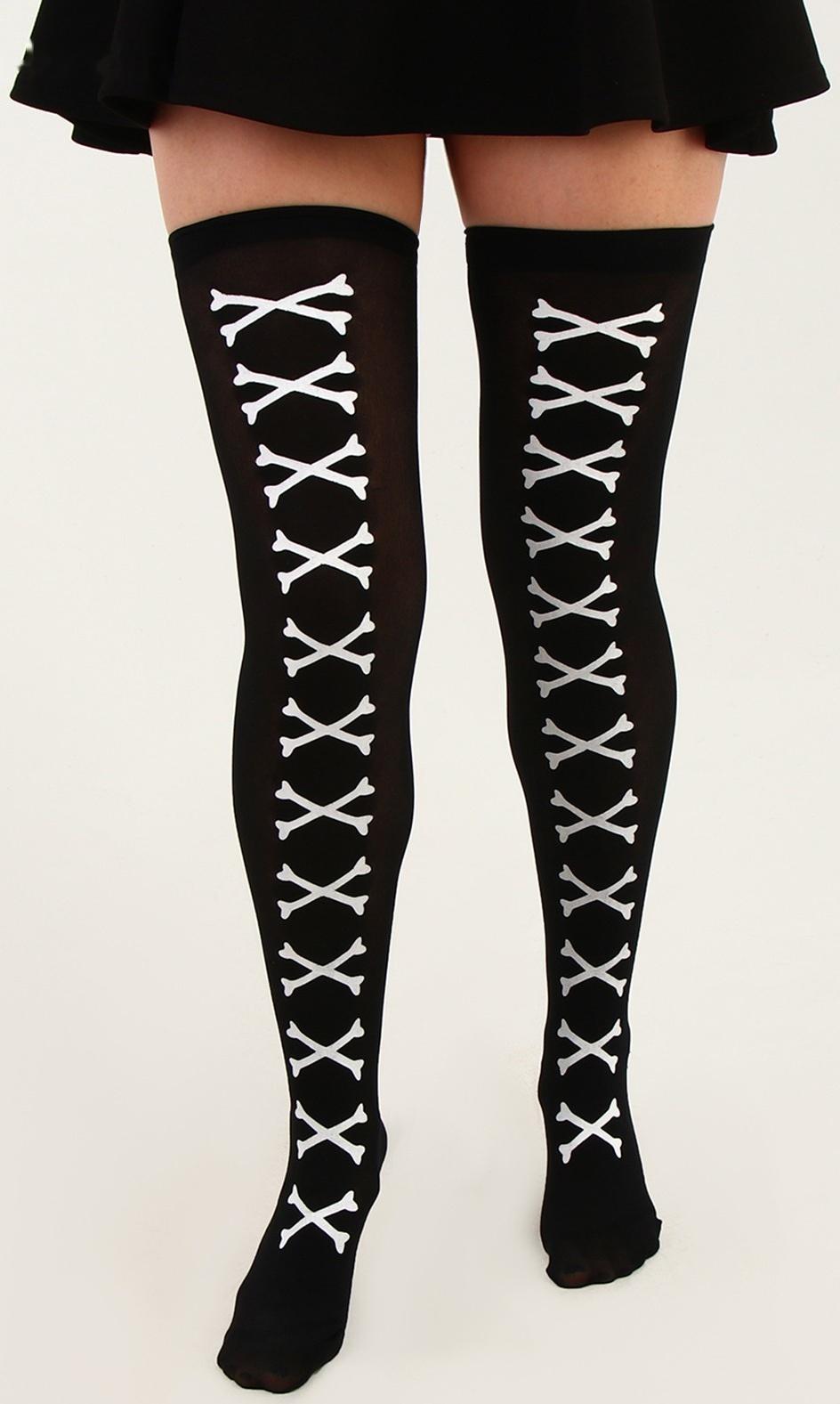 Карнавальные чулки «Косточки», размер М