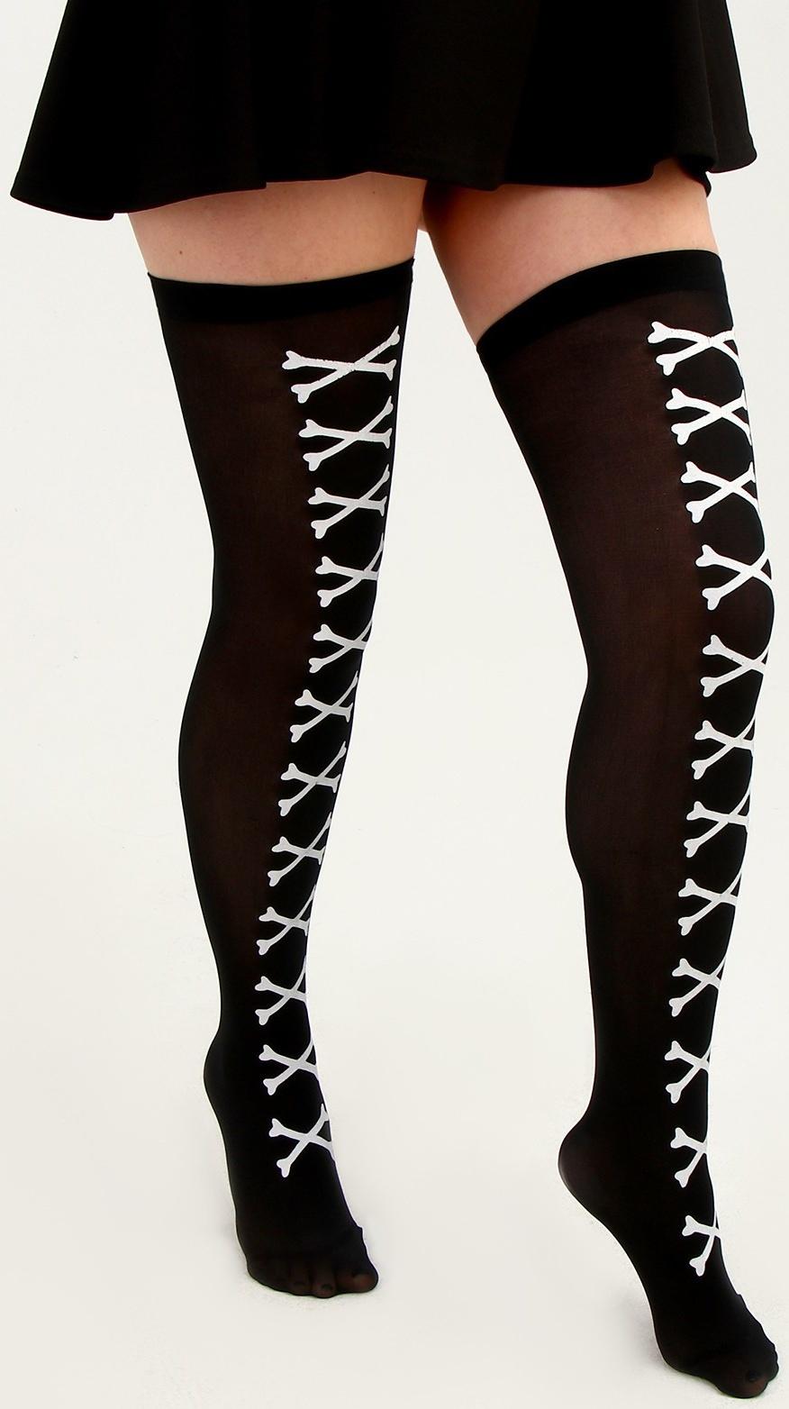 Карнавальные чулки «Косточки», размер М