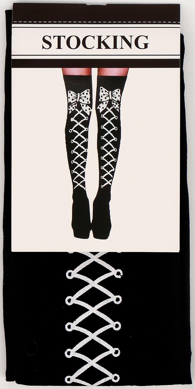 Карнавальные чулки «Шнуровка», размер М