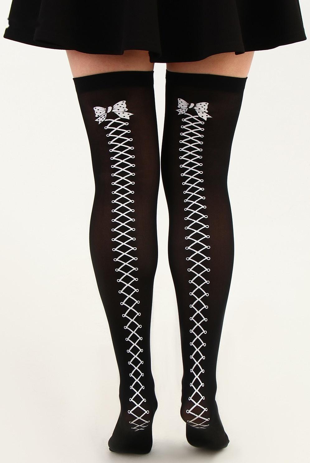 Карнавальные чулки «Шнуровка», размер М