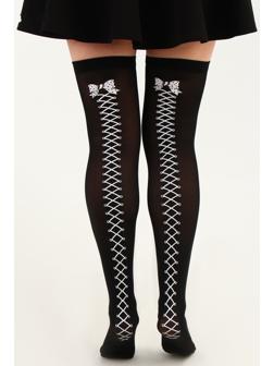 Карнавальные чулки «Шнуровка», размер М
