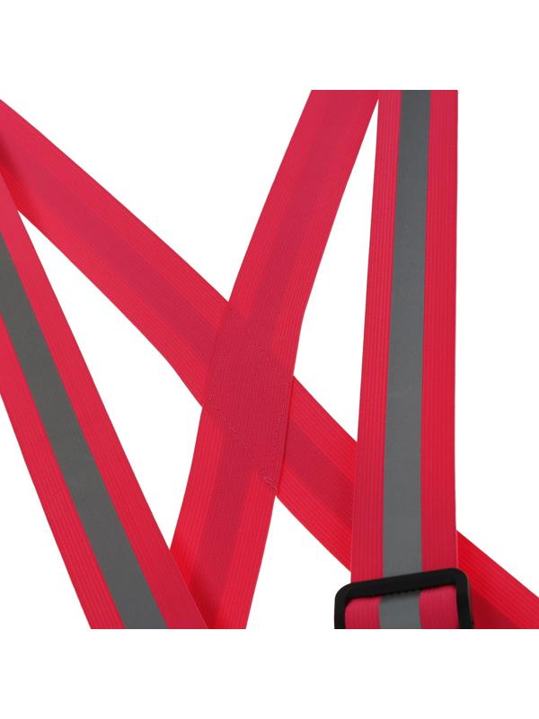 Жилет сигнальный, светоотражающий с регулируемым размером, розовый