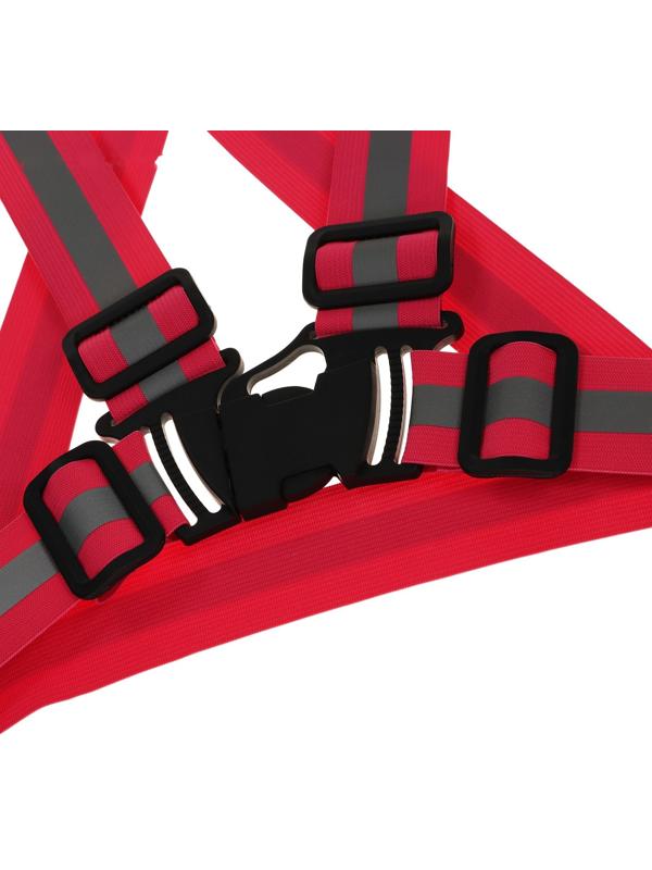 Жилет сигнальный, светоотражающий с регулируемым размером, розовый