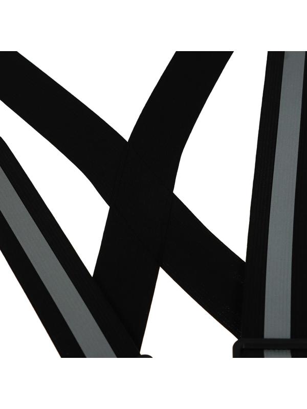 Жилет сигнальный, светоотражающий с регулируемым размером, черный